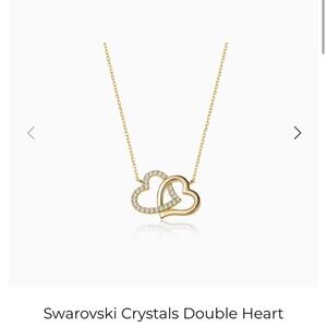 Swarovski Gold and Silver Heart Necklace